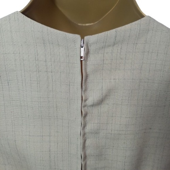 Size 18 Linen Look Below Knee Short Sleeve Sheath Dress - Picture 6 of 6